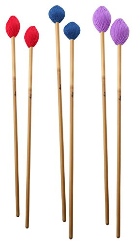 XDrum MM1 Xylophon-/ Vibraphonschlägel Orchestersatz Soft, Medium, Hart | Vibraphon/Xylophonschlägel, Härtegrade: weich, medium, sehr hart, Länge: ca. 41 cm, Kopfdurchmesser: ca. 3 cm, 7 cm, 0 cm