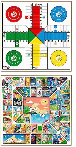 Cayro – Hochwertiges Parcheesi- und Gänsebrett – 33 x 33 cm – ideal für die ganze Familie – alle Altersgruppen – Elegantes und langlebiges Design – ideal für Reisen