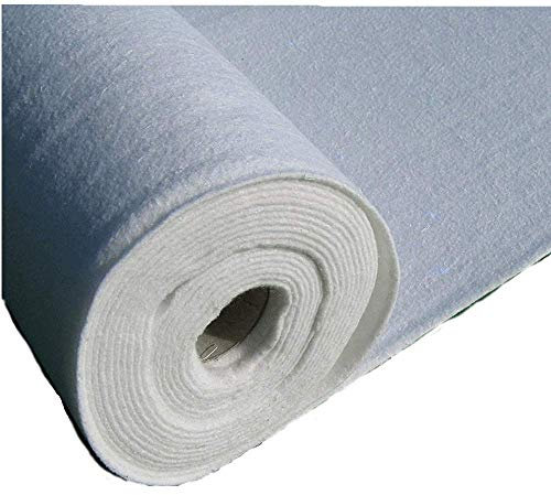 50 m² PET Teichvlies Schutzvlies Folienschutz Weiß Premium Reißfest Profi Qualität 300g/m² Vlies Teich 2 m Breite x 25 m