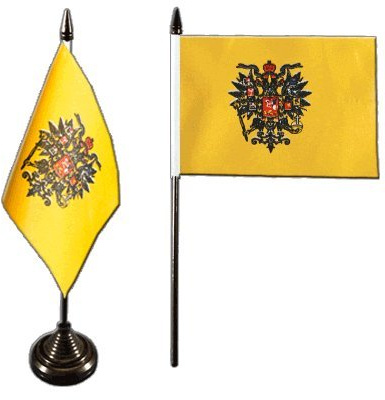 Digni® Drapeau de Table Russie WWI Tsar Nicolas II, Mini Drapeau - 10 x 15 cm