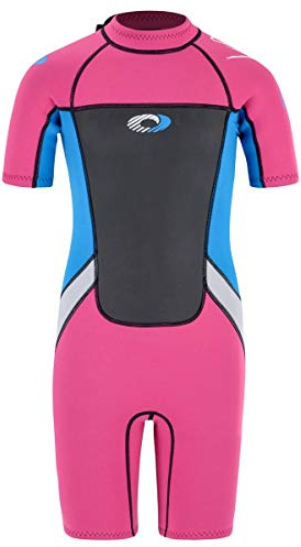 Osprey Origin combinaison shorty fille été néoprène 3/2 mm pour surf, bodyboard et sports aquatiques, 4 couleurs