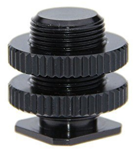 CAMVATE 5/8-zoll-27 Stecker Gewinde Cold Shoe Adapter auf Blitzschuh für Mikrofon Mount