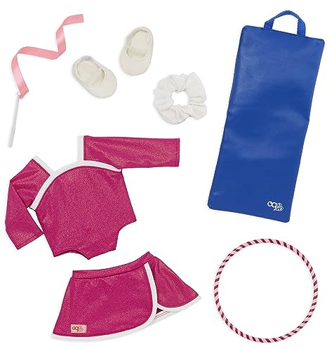 Our Generation - Leaps And Bounds - 18-Inch Doll Clothes - Gymnast Outfit - Gymnastic Accessories - Pretend Play - Toy for Kids 3 Years +