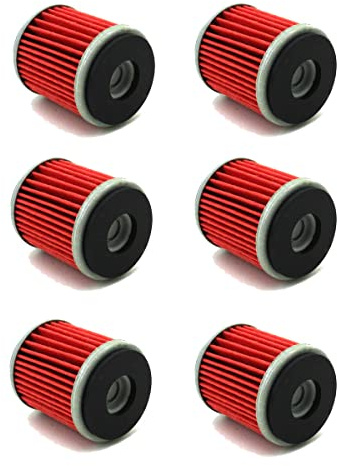 XLJOY 6 Stück Ölfilter für Yamaha 5D3-13440-09 YZ250F YZ450F WR250 WR450 YFZ450