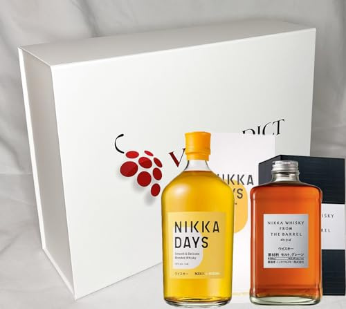 Coffret Cadeau Vinaddict - Whiskys Nikka : Nikka Days 70 cl et Nikka From the Barrel 50cl.