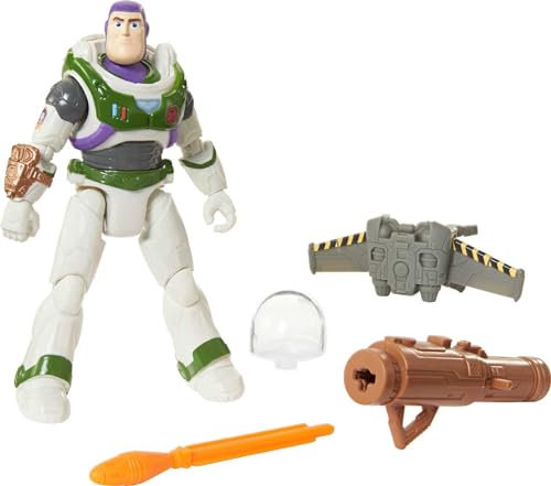 Buzz Lightyear HHJ86 - Buzz Lightyear-Actionfigur mit Missionsausrüstung 12,7 cm mit Jetpack, Blaster, 10 bewegliche Gelenke, authentische Details, Spielzeug für Kinder ab 4 Jahren