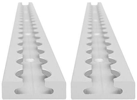 Lasiprofi Airlineschiene eckig, gebohrt 34 x 9,6 mm, 2.000 mm, 2er Set | Zurrschiene | 200 cm | kompatibel mit Fittingen | silber eloxiert | für Transporter, Wohnwagen, Sprinter uvm. | Aluminium | 2 m