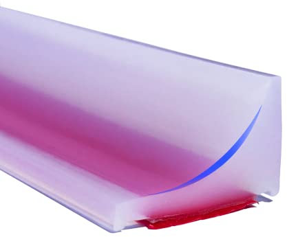 cuysfead 300CM Autoadesiva Silicone Doccia Barriera,Pieghevole Bagno Acqua Barriera per Doccia a Bordo Vasca,Bordo Doccia per Bagno,Striscia di Ritenzione Idrica della Soglia del Bagno(Trasparente)