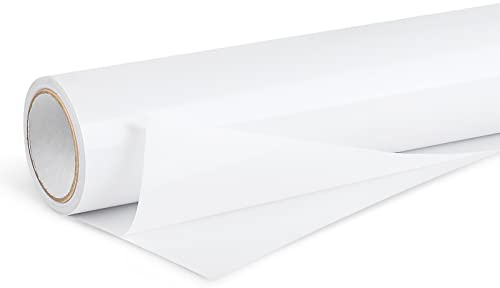 Lya Vinyl Glänzend Weiß Plotterfolie Vinyl -30,5 x 500 cm PET Vinylfolie Plotter für Cricut, Hohe Qualität Weiß Plotterfolie Vinyl für Party Dekoration, Aufkleber, Craft Cutter