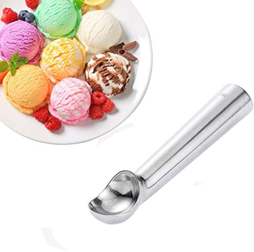 TONGDY Cuillère à Biscuits, cuillère à Portion, cuillère à crème glacée en Acier Inoxydable, poignée Confortable, for Melon, Sorbet, Amande (Size : 3.6cm)