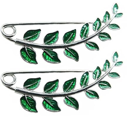 EXCEART 6 Stück Tropfen Öl Grün Große Pin Brosche Grüne Blatt Brosche Party Modeaccessoire Kleidung Tropf Personalisierte Schal Legierung Miss