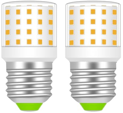 JINLONTA E27 Lampe 5W AC220-240V Warmweiß 3000K 2er-Pack | nicht dimmbar, ersetzt 40-50W, Maiskolben-Kerzenform, für Schlafzimmer, Wohnzimmer und Tischlampen