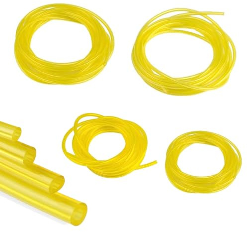 Lot de 4 Tuyau Durite Essence,Tuyau Durite D'Essence 2 x 3.5MM,2.5 x 5MM,3 x 5MM,3 x 6MM,Tuyaux D'Essence,Tuyau Carburant,Durite Carburant pour Tronçonneuses Tondeuse à Gazon