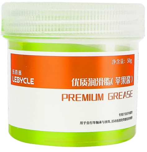 Fiorky 50g Bicycle Grease Green Applesauce Bearing Grease High Temperature Resistance Hub Lubricants Oil Dustproof Motocycle Chain Bearing Wax Oil for Bicycle Bearing Maintenance