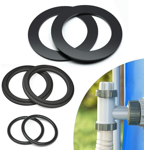 6 Stück O-Ring Gummi-Unterlegscheibe für Pool Teile,Pool Gummi Dichtringe,Unterlegscheiben für Pool Zubehör,Runde Dichtungsring für Pool Zubehör 10747,25006,25010,28633,28635 28621