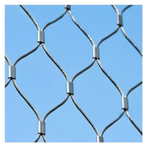 LXBAMKEA Costumbre Red Flexible De Cuerda De Alambre De Acero Inoxidable, Malla De Cables Límite De Protección, Balcón Balaustrada Red Anticaída, Campo De Fútbol Granja Jardín Cerca(5 CM)