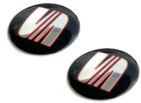 2 Stück 65mm Diameter Aufkleber passend fürS.eat_Auto Style mit Logo. Für Auto Tuning, Nabenkappen, Abdeckkappen usw. Sticker mit Emblem. Mit einem transparenten Silikonschutz (2St. S 65mm)
