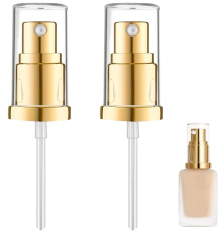 2 Ersatzpumpen für MAC Estée Lauder Foundation, Pumpenköpfe für kosmetische Foundation, Kunststoffpumpen kompatibel mit MAC Estée Lauder, ideal für Make-up und Reisen