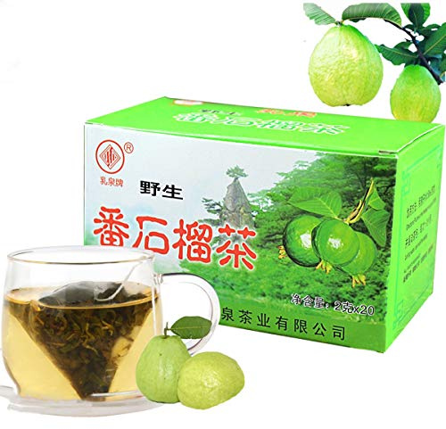 HELLOYOUNG 40g(0,09 lb) Té verde té de hierbas de hojas de guayaba sueltas naturales Buen té sin aditivos bolsitas de té prácticas fácil de preparar