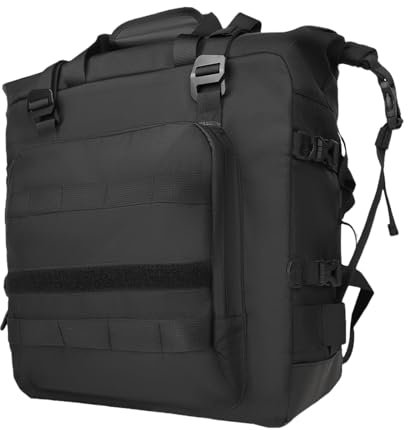 Satteltasche Gepäcktaschen 30L Große Kapazität Vielseitige Motorrad Satteltasche 2.7kg Wasserdicht Aufbewahrung Packtaschen für Damen Herren Erwachsene 14.17 Zoll Schwarz