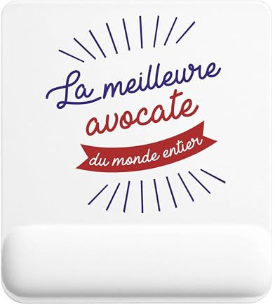 Planetee Tapis de Souris Avocate Meilleure Monde | Accessoire Bureau Ergonomique - Idéal pour Anniversaire, Collègue, Secret Santa Noël, Fête des Pères et Fête des Mères