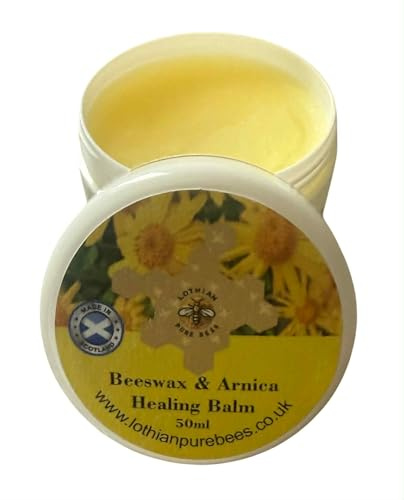 Lothian Pure Bees Beeswax & Arnica Healing Balm – 50ml, Natural Bruise & Injury Relief Cream, Handmade, Traditional Arnica Ointment, UK Made