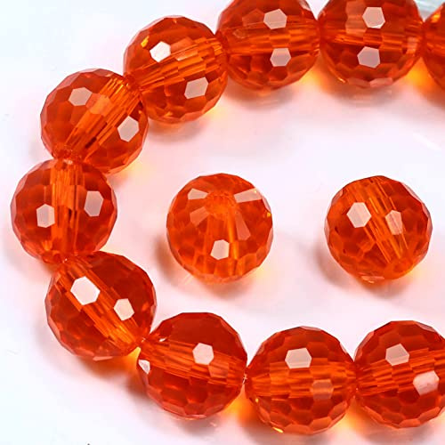 100 cuentas de cristal de jacinto de 8 mm facetadas para hacer joyas, manualidades, pulseras, campanillas de viento, atrapasueños, piedras preciosas sueltas