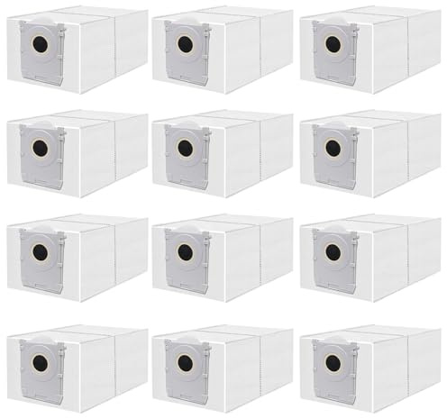 12 Sacchetti per DEEBOT X9 Pro/X8 Omni, T50/T50 Max/T50 Pro Omni, T80 OMNI, T30C Pro OMNI Aspirapolvere, Accessori per Sacchetti per Aspirapolvere al Carbone Attivo