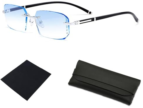 ZLLCXR Clarity Blue Glasses, Automatic Adjustment Eye Glass, For Reading Eye Strain from Screen Computer Gaming Eye Glasses with Clear Frame & Travel Case(1Pcs)
