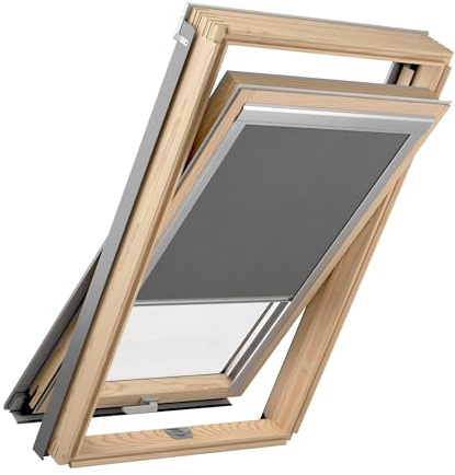 DECOLITE - Store Occultant pour Fenêtre de Toit - Store pour Fenêtre de Toit - Compatible avec VELUX M04 : GFL, GGL, GGU, GHL, GHU, GLL, GLU, GPU, GRL, GZL, VTL - 78x98 cm - Gris