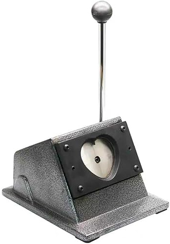 HGAYUBDV Herzknopf-Ausstanzer for Selbermachen, manueller Herzknopf-Stanzer, Tisch-Herzknopf-Stanzer aus Metall, Papierdurchmesser 62x70mm, zur Herstellung von Herzknopf-Anstecknadeln.