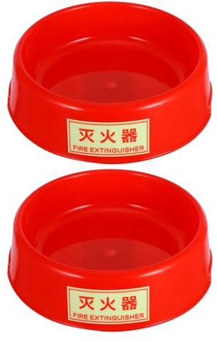 DEARMAMY Supporto Base Estintore Plastico 2 Pezzi per Estintori 5-8kg Installazione Semplice e Stabilità Affidabile per Luoghi Pubblici e Magazzini
