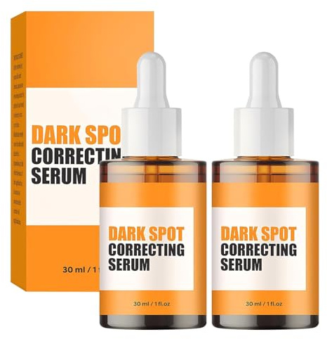 Rimuovitrattamento Macchie Cutanee Viso, 2 Pezzi Siero Correttivo Anti-Macchie Scure Luminoso, Eliminazione Macchie Età, Siero Schiarente per Macchie per Tutti i Tipi di Pelle, 30ml