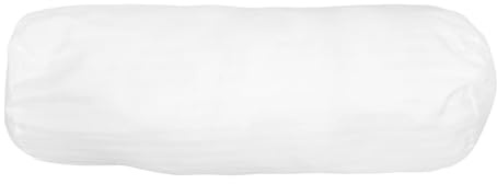 SHINEOFI Federa per Cuscino Cilindrico 20X60 CM con Cerniera Copricuscino Decorativo Bianco Fodera Rimovibile per Supporto Collo e Rivestimento Divano Tessuto Morbido per Uso Domestico