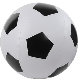 JIAHG Aufblasbare Fußball Spielball Aufblasbarer Ball Großer Strandball Beach Ball aufblasbare Sportbälle Wasserball Sommer Pool Ausrüstung (80CM)
