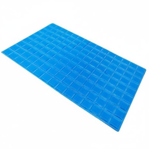 FQRDKT Kühlkissen Gel Pad Rechteckig Elastische Kühlunterlage Klassisches Design Gel Polyurethan Material für Babys Wickeltisch Kinderzimmer Reisebett, Blau, 56.5 36.5cm