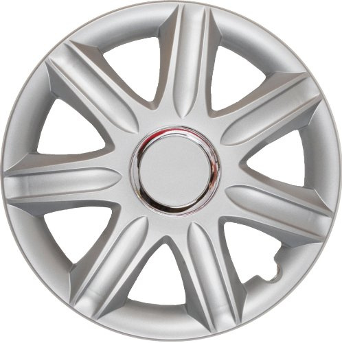 Albrecht 14 Zoll Radkappen Silber für Stahlfelgen - Samoa Nylon Lux Radzierblenden aus hochwertigem Kunststoff - Langlebige Radblenden in originaler Albrecht Verpackung - Made in EU
