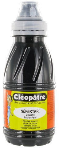 Cléopâtre PGN250-87 Gouache-Farbe, Flasche mit 250 ml 24 x 13 x 16 cm Schwarz