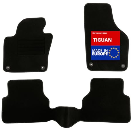 DBS 01764248 Fußmatten Set Vorne und Hinten schwarz Kompatibel mit VW TIGUAN 5N