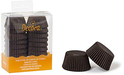 Decora 0339631 Paquet 200 CAISSETTES Mini Muffin Brun 32 X 22 MM