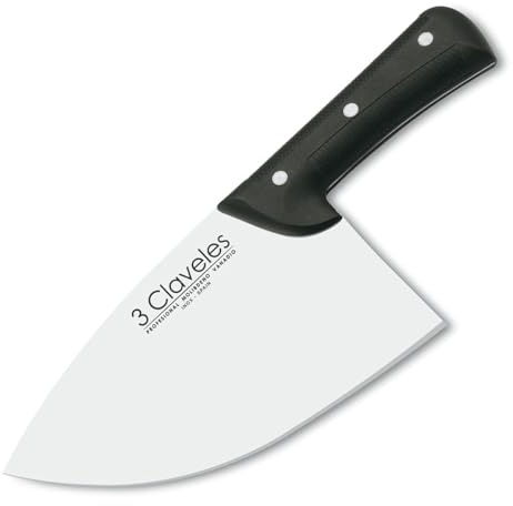 3 Claveles Hachuela Chuletero, Acero Inoxidable, Multicolor, 26 cm