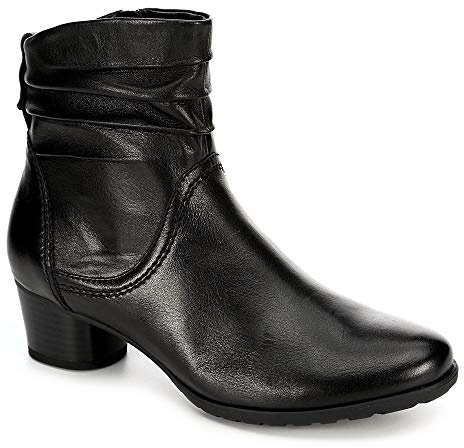 Medicus Womens Theodora Side Zip Slouch Ankle Boot Shoes, Black, US 7.5