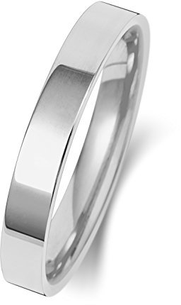 Platin 950 3mm Flach Court Form Herren/Damen - Trauring/Ehering/Hochzeitsring WJS15159PT950