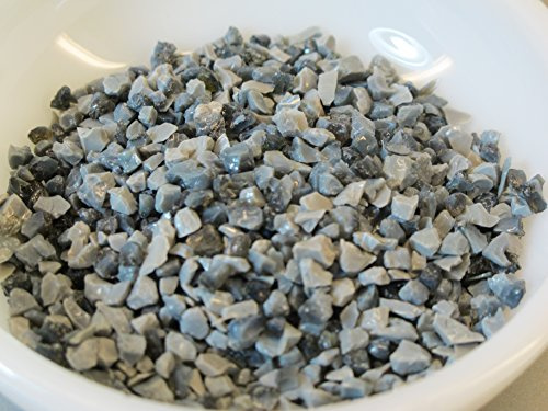 Ullmannglass Dekosand - Glasbruch - Farbsand - Glaspulver im 500g Beutel (grau/schwarz, grob - Körnung ca. 0,5cm)