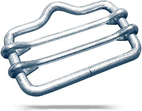 Fuchs Breitbandverbinder | 40mm - 10 Stück | Stahl verzinkt | Robust | Silber | Innendurchmesser 40mm | Weidezaunband | Verbinder | Breitbandverbinder | Zaunverbinder