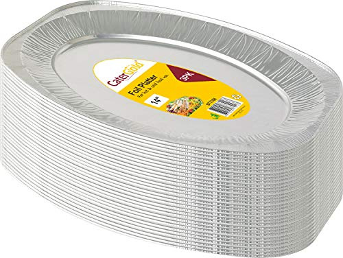 Large Disposable Aluminium Foil Serving Platter Trays 3PK (10 Pack (30 Trays))