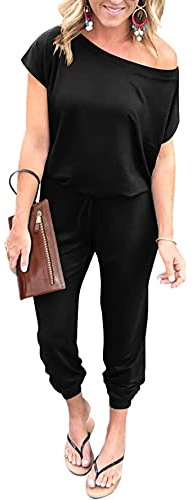 DEARCASE Monopezzi E Tutine da Donna Manica Corta Elastico in Vita con Tasche