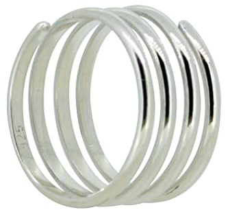 Wickelring Spiral Unisex Ring 925 Sterling Silber Wrap Ring breit handgefertigt | RG: