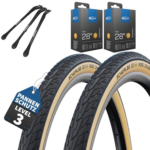 Schwalbe Road Cruiser 28 Zoll Fahrradreifen Set 37-622 Braun Schwarz