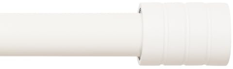 Curtain poles White Extendable curtain pole 76cm to 310cm Adjustable curtain track 30 to 122 Includes poles, END CAP finials, 3 piece brackets, hardware kits,for Living room, Bedroom, Kitchen room.